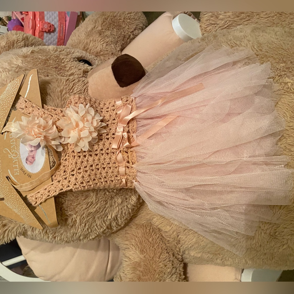 Pink Crochet tutu Dress for Kids